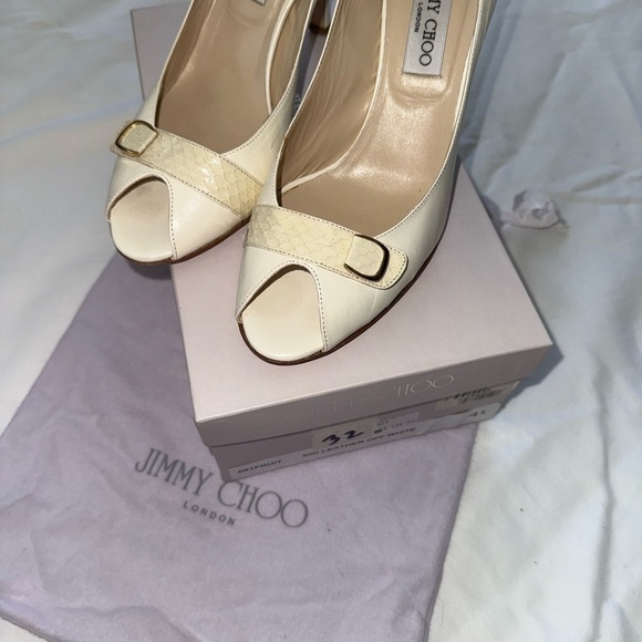 Jimmy Choo high heels! Cream with a gold buckle! - Picture 13 of 15